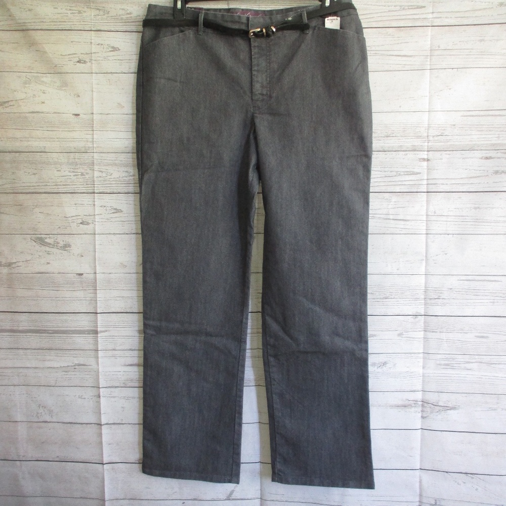 Gloria Vanderbilt Straight Leg Gray Trousers